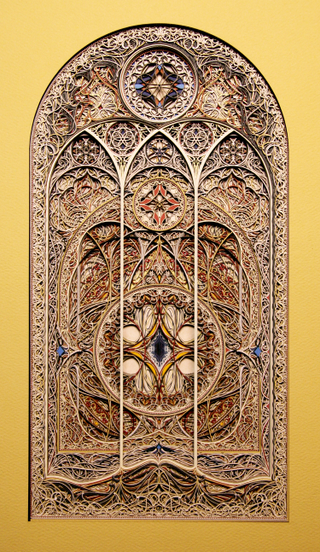 Illustration for article titled Incredibly beautiful windows made from stacked laser-cut paper